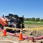 underground electric power work at 56th Avenue Xcel Energy